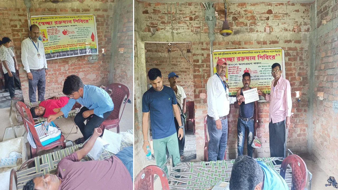 রক্তদান শিবিরের আয়োজন করল পুজো কমিটি