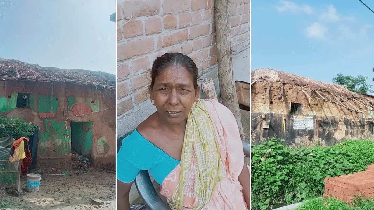 জলে বাদলে ভেঙেছে বাড়ি, মেলেনি আবাস যোজনার বাড়ি, আসহায় বৃদ্ধা