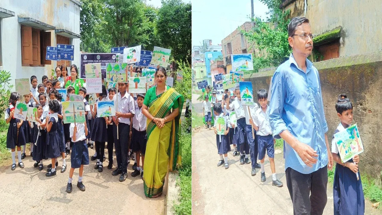 প্রাথমিক বিদ্যালয়ের উদ্যোগে আয়োজিত হলো বৃক্ষরোপণ