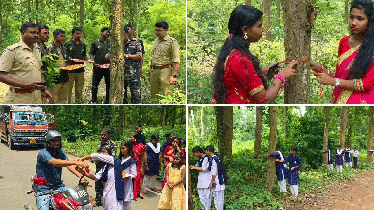 পরিবেশ রক্ষার বার্তা দিয়ে রাখি উদযাপন