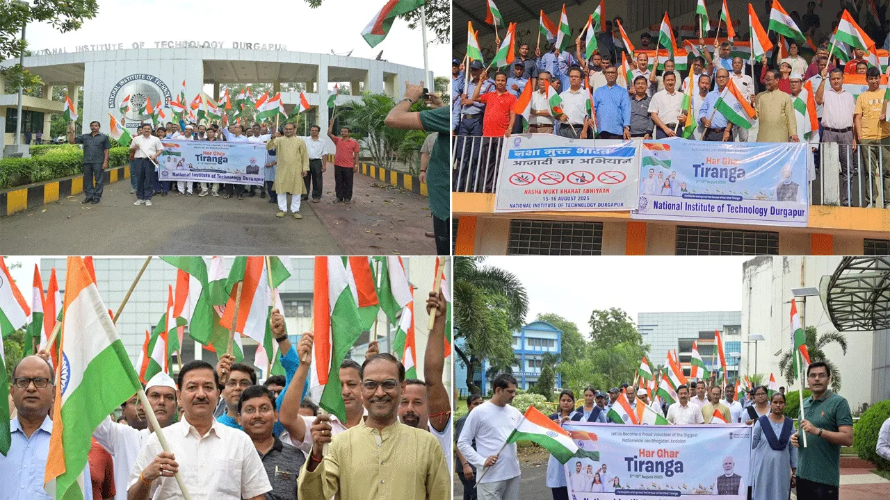 “হর ঘর তিরাঙ্গা” কর্মসূচি পালন এনআইটি দুর্গাপুরে