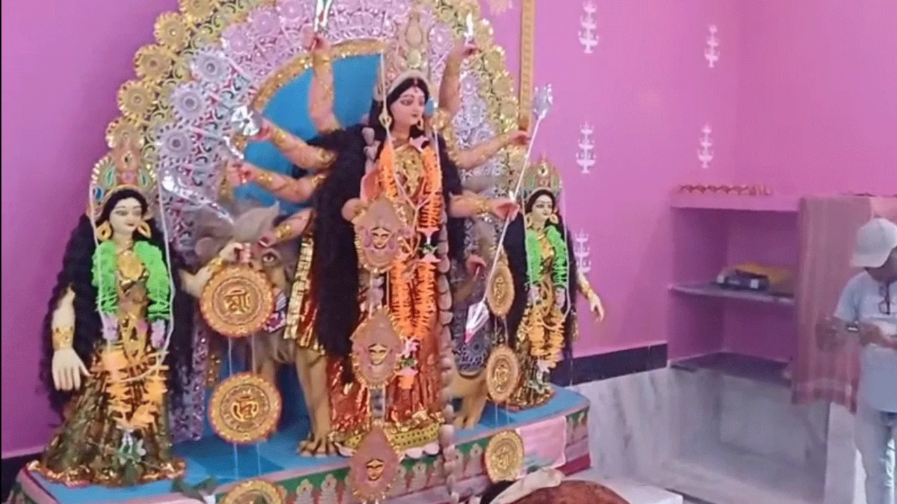 একই দিনে মহামায়ার আগমনি ও বিষাদের সুর বেজে ওঠে ধেনুয়া গ্রামে
