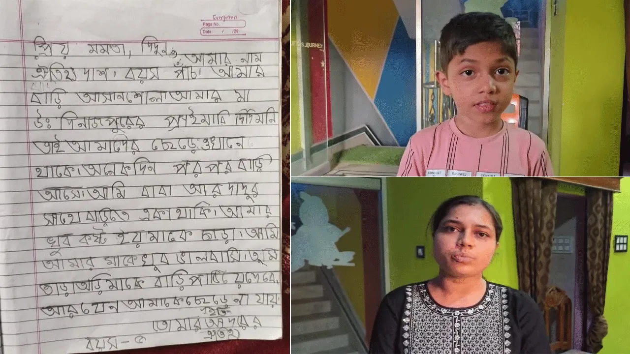 মাকে কাছে পেতে মুখ্যমন্ত্রীকে চিঠি ছোট্ট ঐতিহ্যের