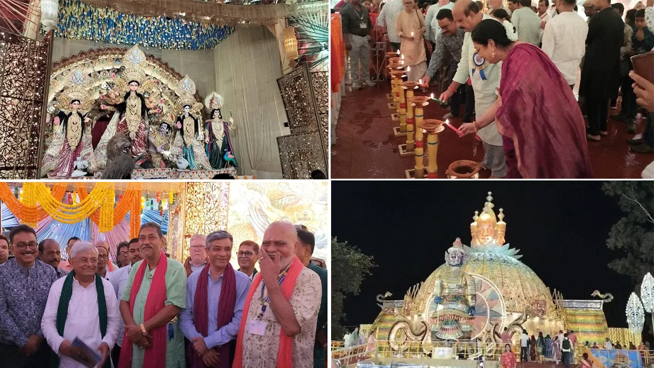 রহস্যের চমক নবারুণ ক্লাবের দুর্গাপুজোর থিমে