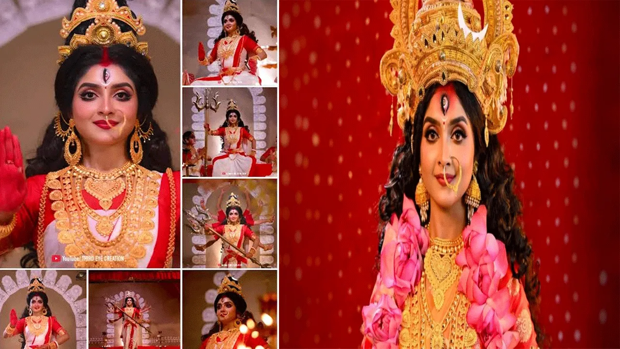 ‘দুর্গার মত চোখ বড়বড় করে হাতে লাঠি নিয়ে ঘুরতাম’-মহালয়া নিয়ে সাক্ষাৎকারে কী বললেন এবছরের দুর্গা সুদীপ্তা রায়?