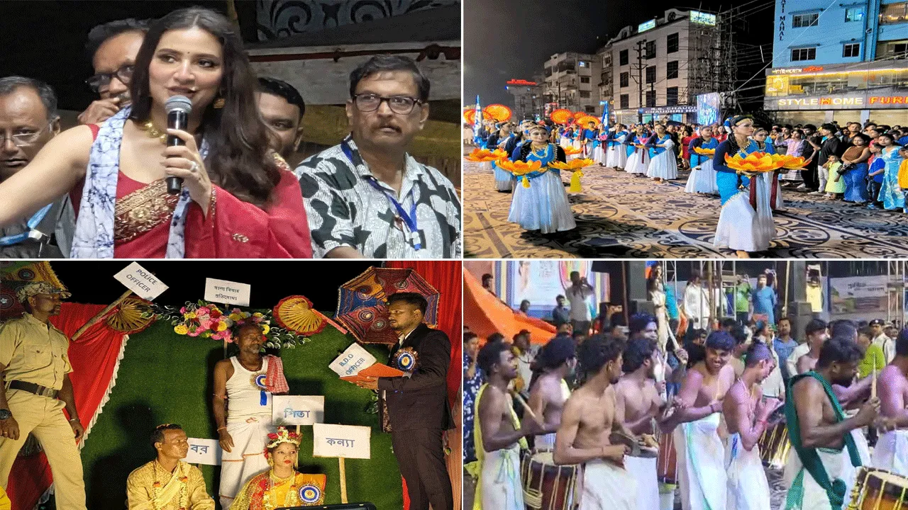 টলি তারকা শুভশ্রীর উপস্থিতিতে জমে উঠল  আসানসোলের পুজো  কার্নিভাল