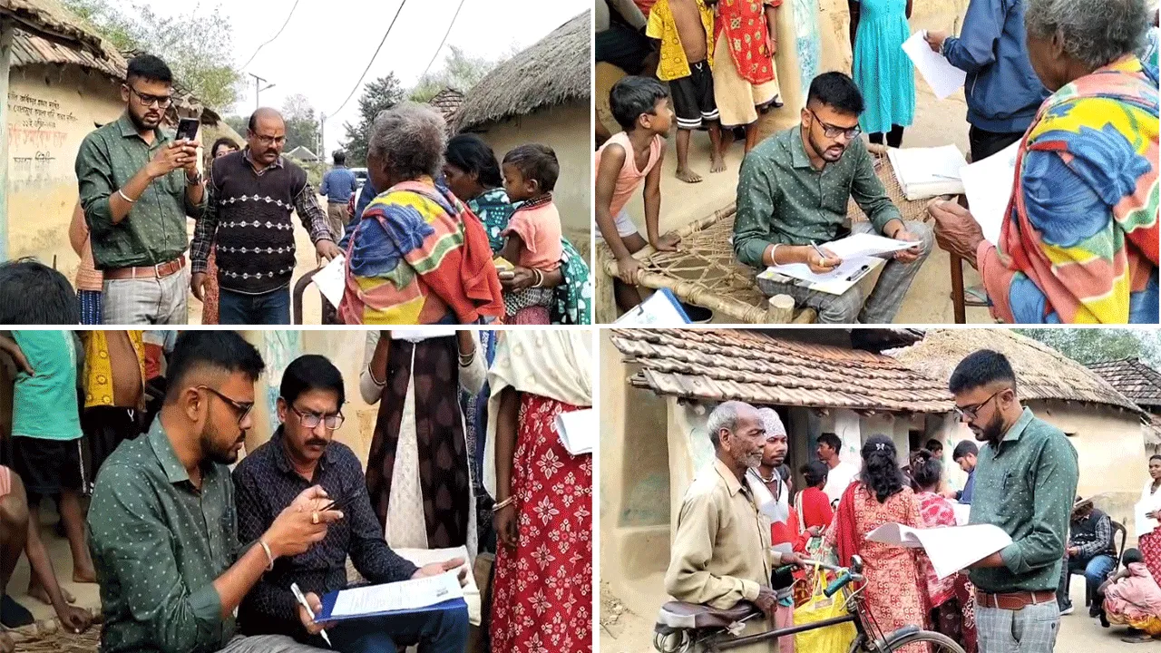 মোবাইল হাতে গ্রামবাসীদের ফটো তুলছেন খোদ বিডিও!