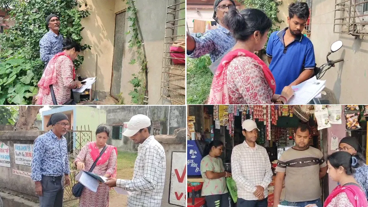 বিএলও’র সাথে বাড়িতে বাড়িতে তৃণমূল সভাপতি, বিতর্ক