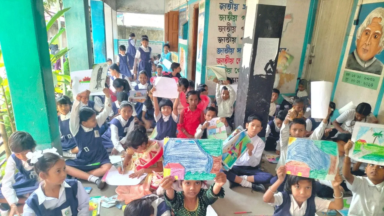 প্রাথমিক বিদ্যালয়ে পালিত হলো শিশু দিবস