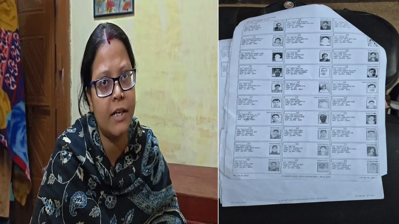 তৃণমূল পঞ্চায়েত সদস্যার নামে দুটি এসআইআর ফর্ম, বিতর্ক