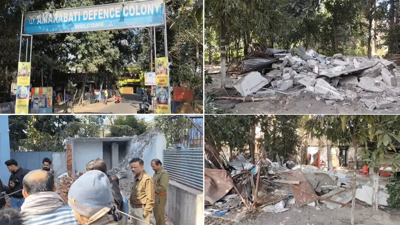 দুর্গাপুরের অমরাবতী ডিফেন্স কলোনিতে অবৈধ নির্মাণ ভাঙল পুরনিগম