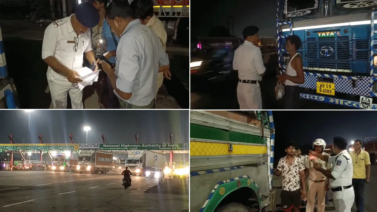 জাতীয় সড়কে অবৈধ পার্কিং নিয়ে পদক্ষেপ কাঁকসা ট্রাফিক গার্ডের