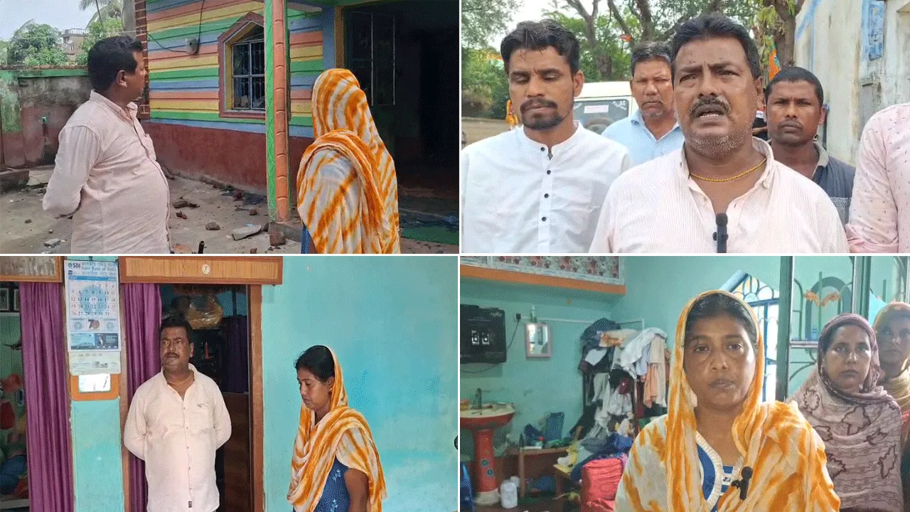 রাতের অন্ধকারে পঞ্চায়েত প্রধানের বাড়িতে হামলা