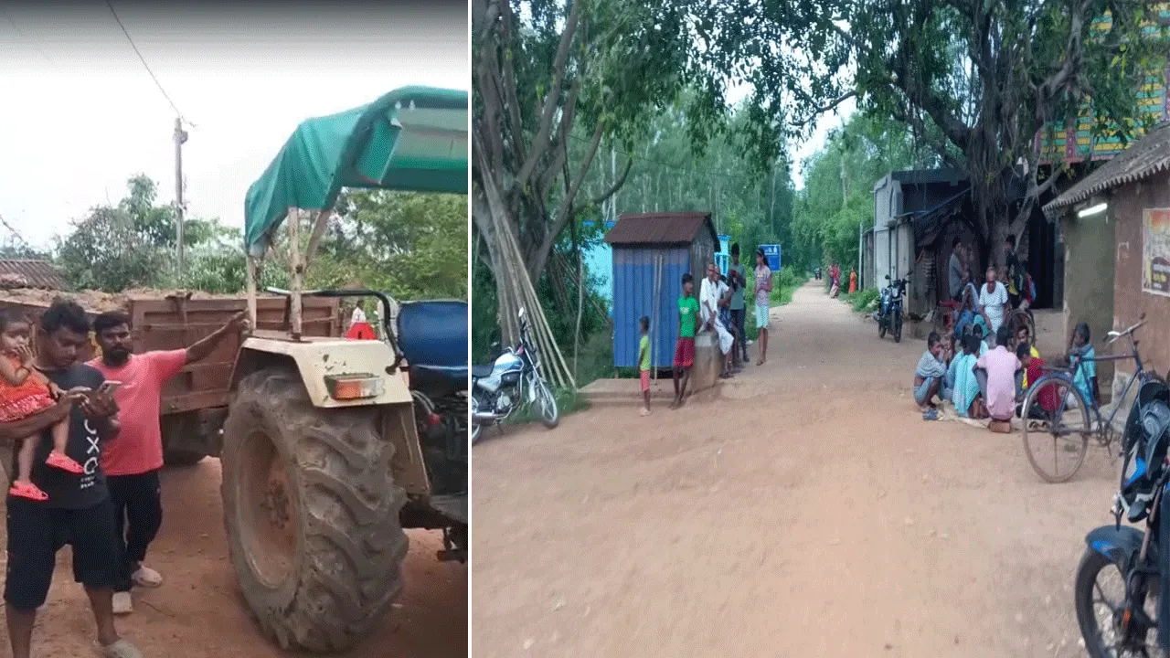 অবৈধ বালি বোঝাই ট্রাক্টর আটক গ্রামবাসীদের