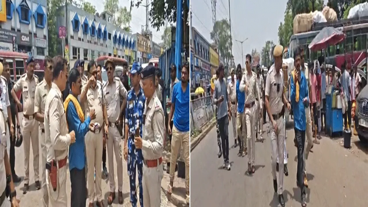 আসানসোল শহরে অবৈধ পার্কিংয়ের বিরুদ্ধে পুলিশের অভিযান, ধরপাকড়