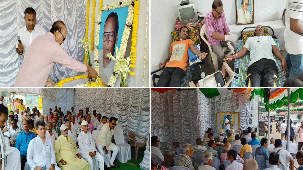 প্রয়াত কংগ্রেস নেতার মৃত্যু বার্ষিকীতে রক্তদান শিবির