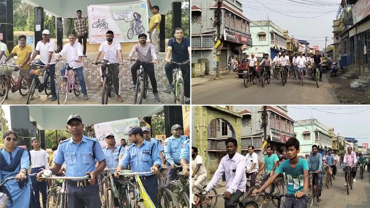 ছাতনায় ‘সানডে অন সাইকেল’ কর্মসূচি