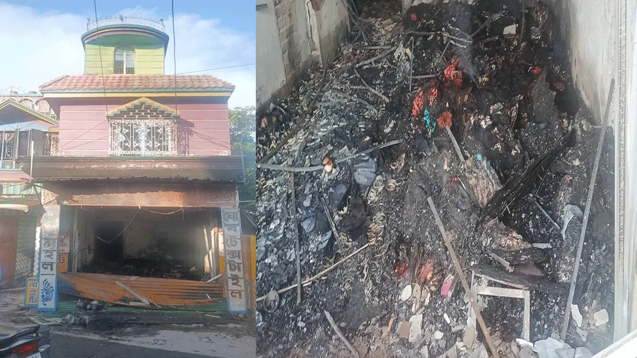 ভয়াবহ অগ্নিকাণ্ড: ভস্মীভূত দোকান ও বাড়ি, অগ্নিদগ্ধ তিন​
