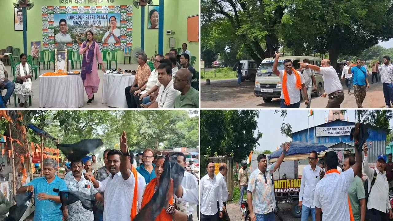 দুর্গাপুরে দোলা সেনকে কালো পতাকা বিজেপির, উত্তেজনা