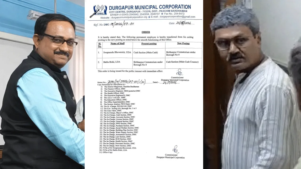 স্বপ্নেন্দু বদলি মহাশ্মশানে বাবলু এলো পুনরায় পৌরসভাতে