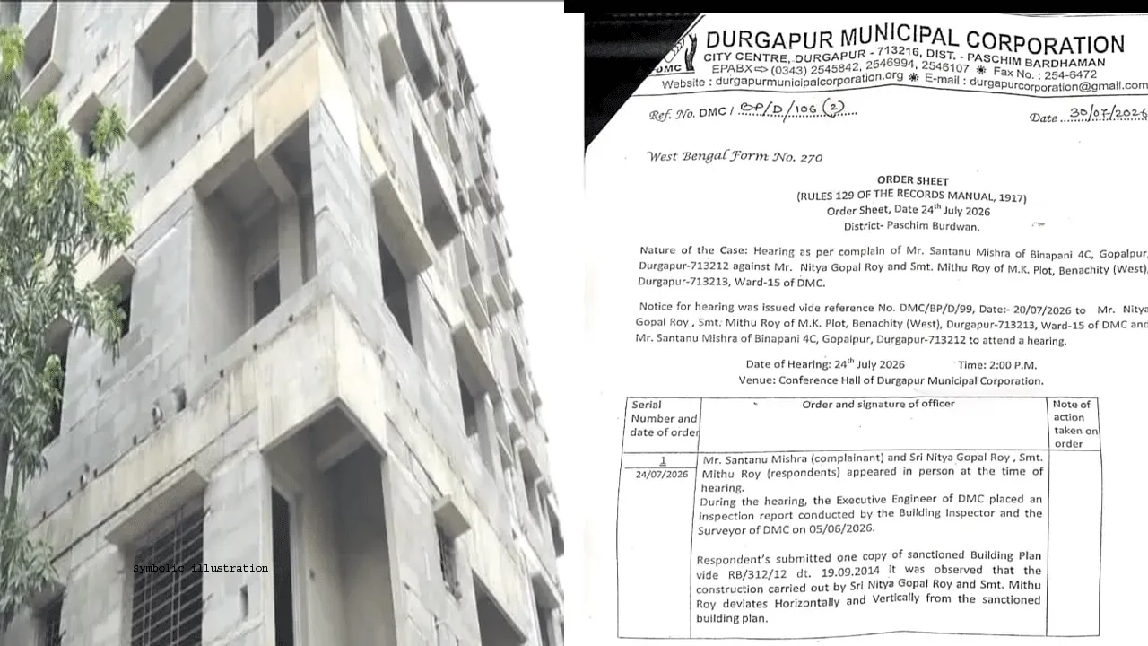 অবৈধ নির্মাণ রুখতে কড়া পদক্ষেপ দুর্গাপুর নগর নিগমের, জারি বাড়ি ভাঙার নোটিশ