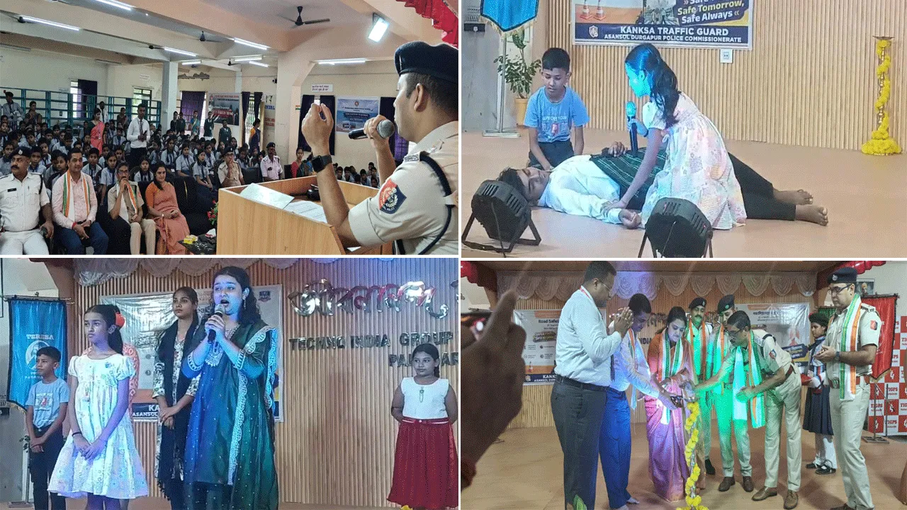 ট্রাফিক পুলিশের উদ্যোগে, পানাগড়ের স্কুলে পথ নিরাপত্তা সপ্তাহ পালন