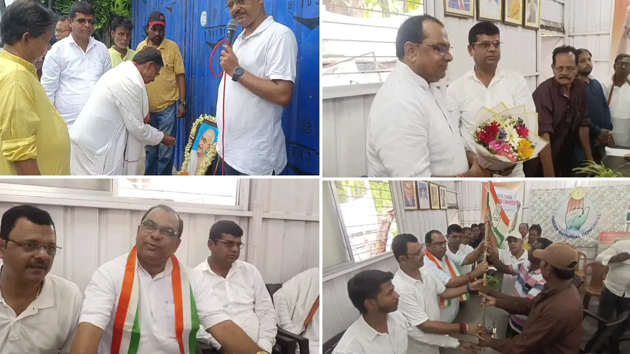 গান্ধীজীর ছবিতে শ্রদ্ধা জানিয়ে ইতিহাসের দিনে ঘরে ফেরা