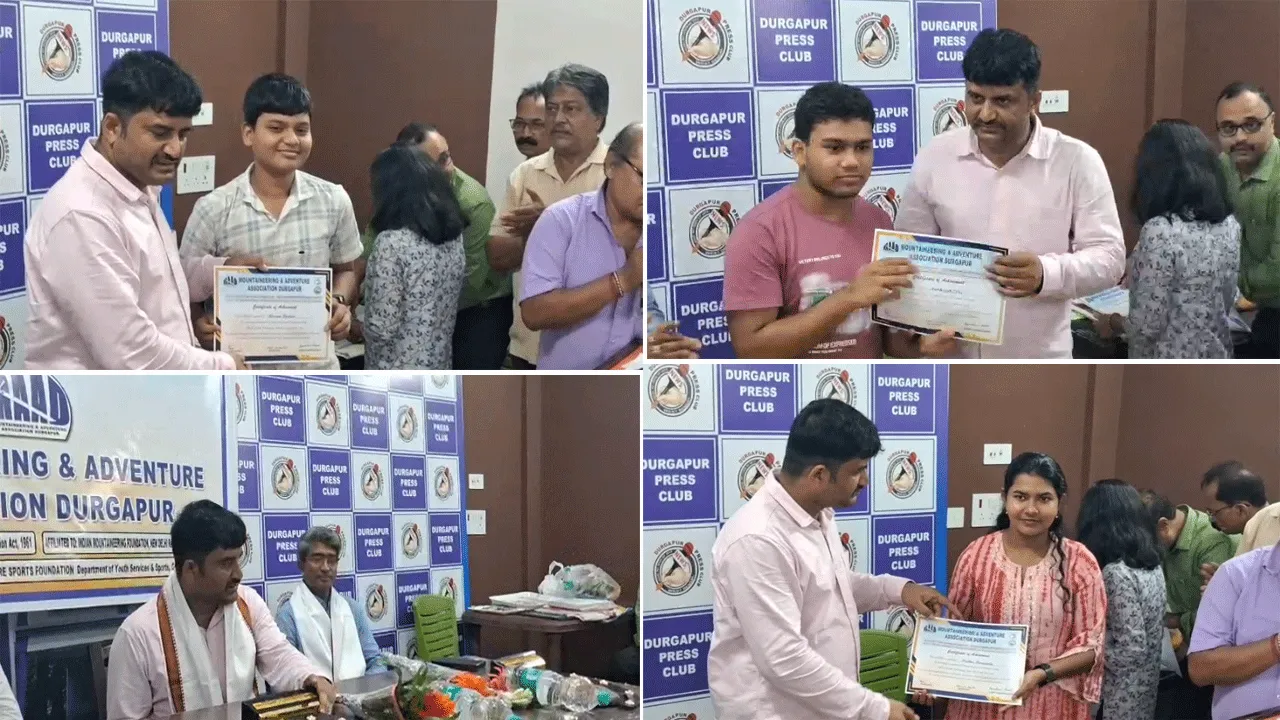 দুর্গাপুরে মাউন্টেনিয়ারিং অ্যান্ড অ্যাডভেঞ্চার অ্যাসোসিয়েশনের গ্র্যাজুয়েশন সেরেমনি