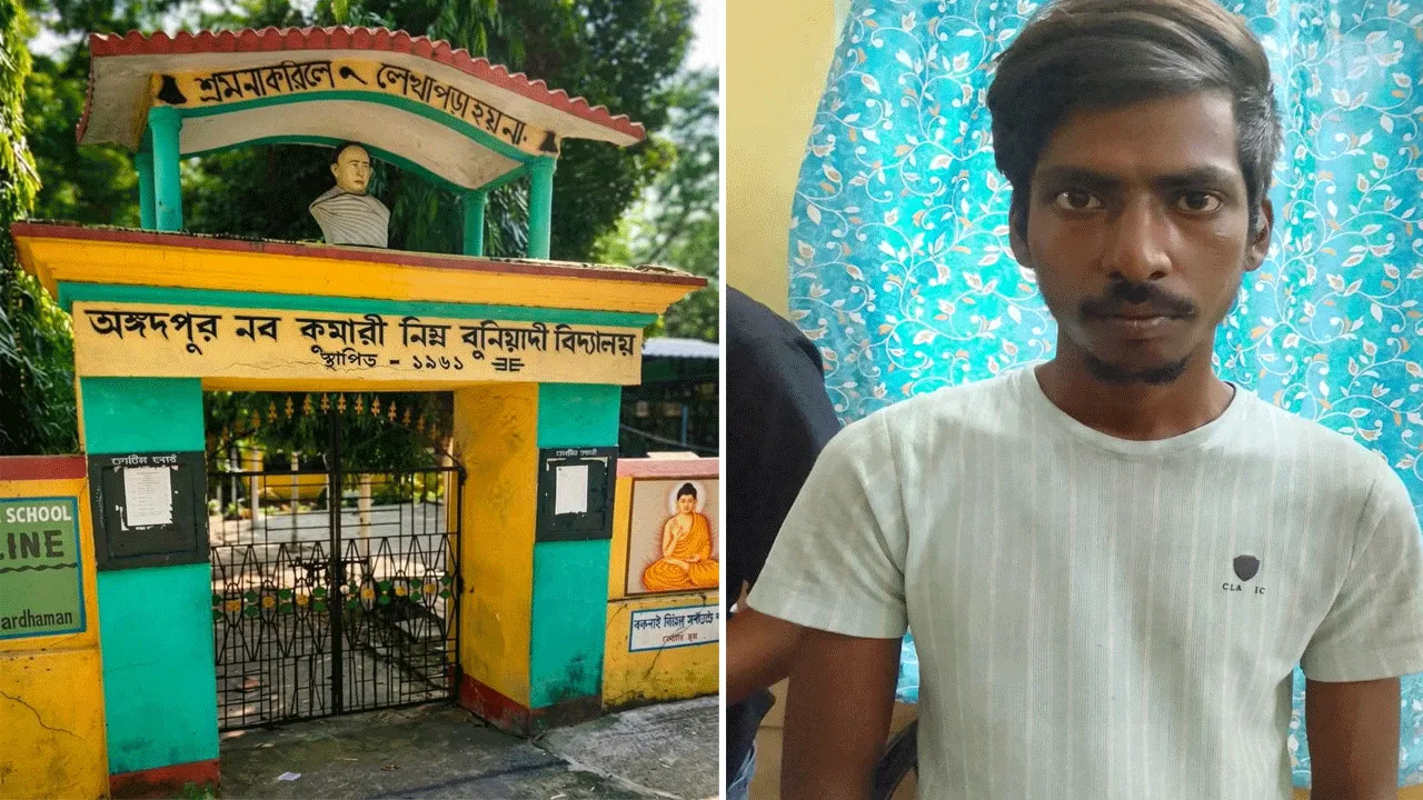 দুর্গাপুরে স্কুলে পরপর চুরির ঘটনা , গ্রেফতার যুবক, উদ্ধার সামগ্রী