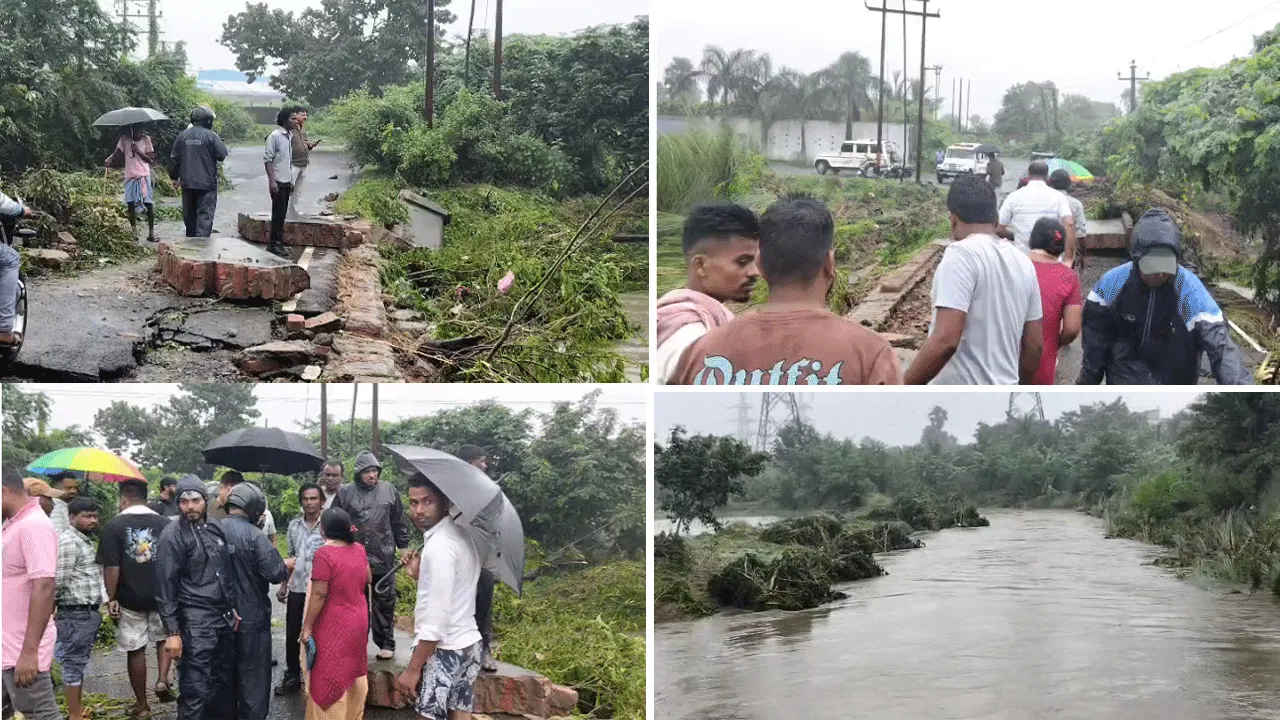 আসানসোলের জহরগড় ব্রিজে জলের তোড়ে ভেসে গেল চারচাকা গাড়ি, স্কুটি, নিখোঁজ ১