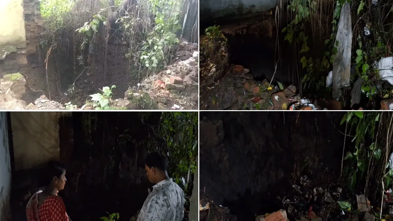 মনসা পুজোর প্যান্ডেলের পাশে ভয়াবহ ধস: আতঙ্কে শতাধিক পরিবার