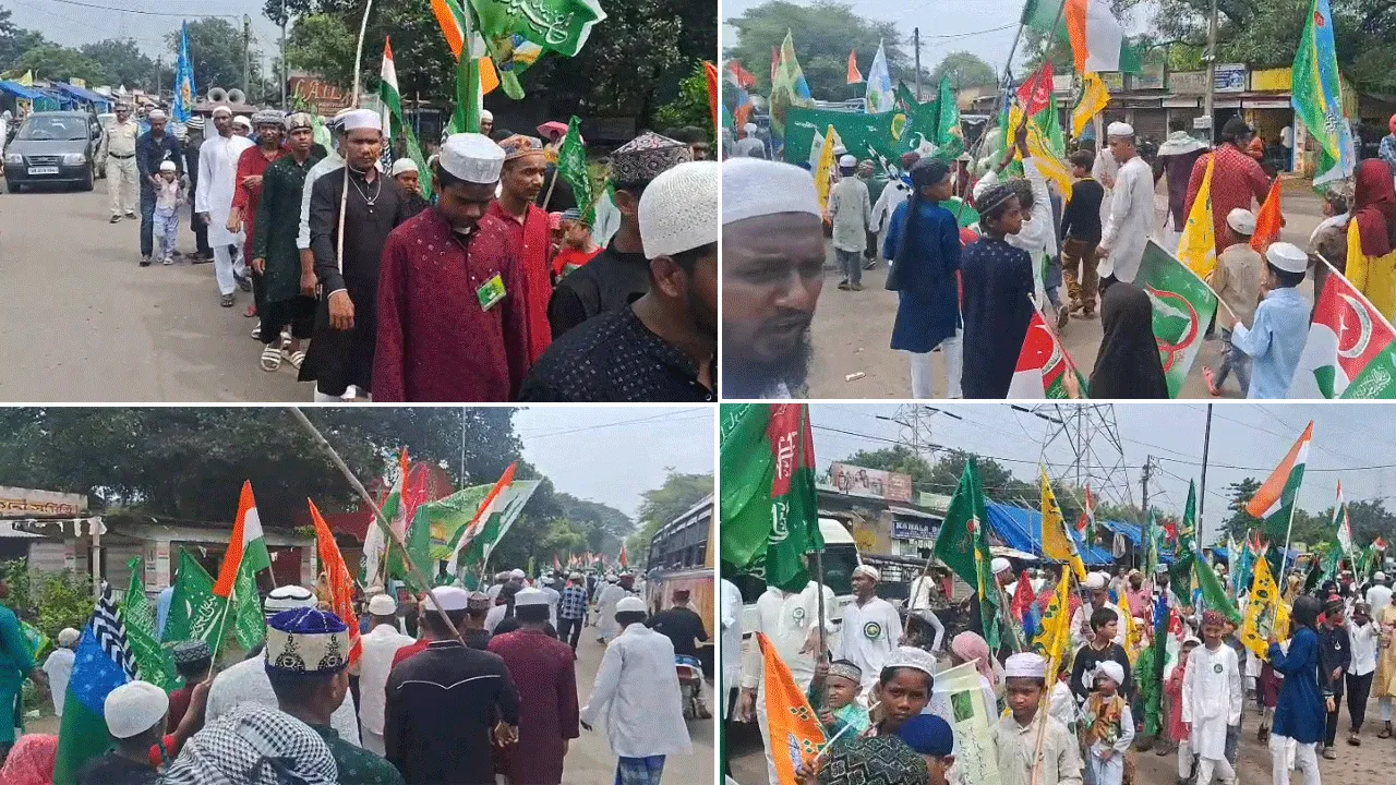 পবিত্র ঈদ উপলক্ষে দুর্গাপুরের  বর্ণাঢ্য শান্তি মিছিল