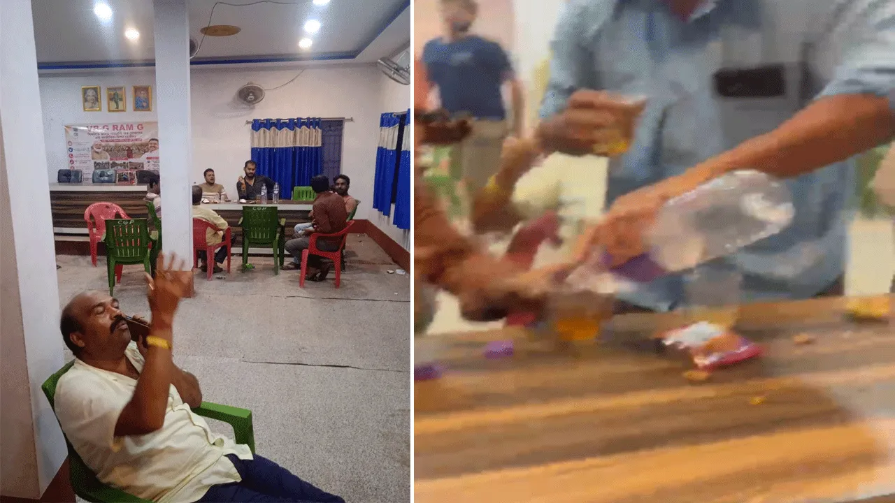 পঞ্চায়েত অফিসে মদ্যপানের আসর! ভাইরাল ভিডিও ঘিরে রাজনৈতিক তরজা