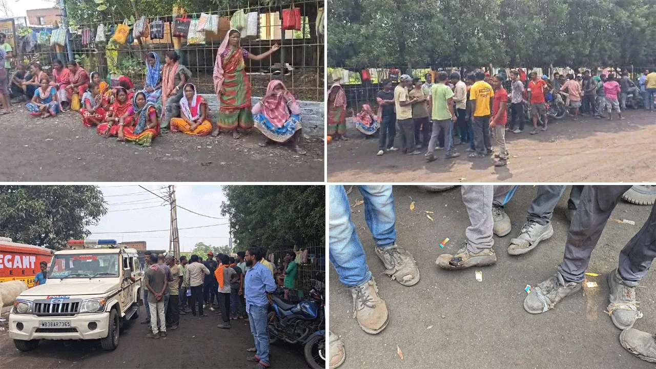 চুক্তিভঙ্গ ও নিরাপত্তার অভাব: দেন্দুয়া এলোকুয়েন্ট স্টিল কারখানায় কাজ বন্ধ করে বিক্ষোভে শ্রমিকরা