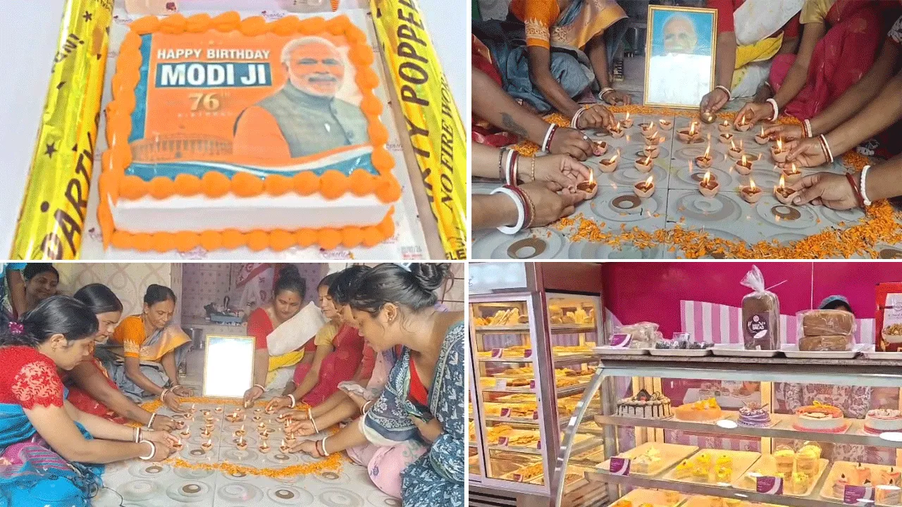 ‘মোদি কেক’ থেকে মন্দিরে পুজো: দুর্গাপুরে অভিনব কায়দায় পালিত প্রধানমন্ত্রীর ৭৬তম জন্মদিন