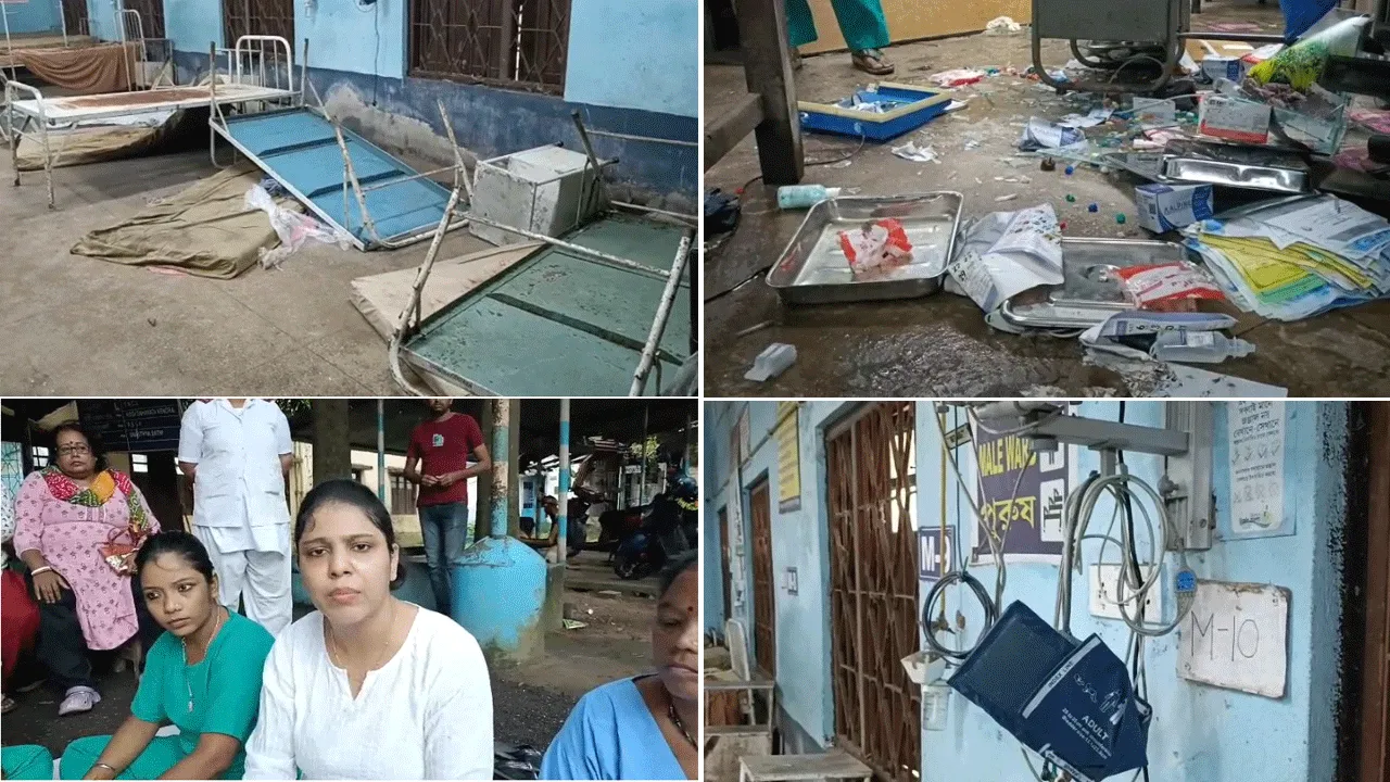 চিকিৎসায় গাফিলতির অভিযোগে মানকর গ্রামীণ হাসপাতালে তাণ্ডব, নার্সদের মারধরের অভিযোগ