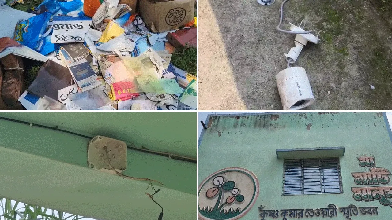 দুর্গাপুরে তৃণমূলের কার্যালয় ভাঙচুরের অভিযোগ বিজেপির বিরুদ্ধে