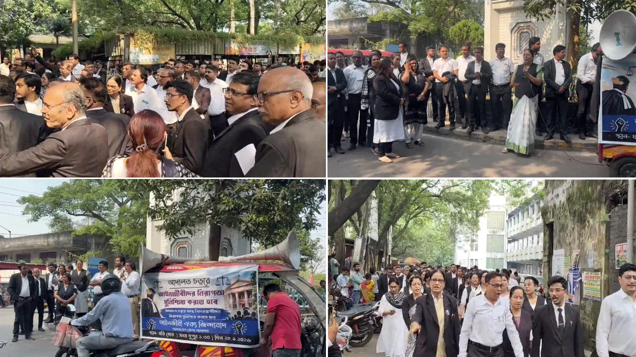 দুর্গাপুর ও আসানসোলে আদালত বয়কট করে আইনজীবীদের গণবিক্ষোভ