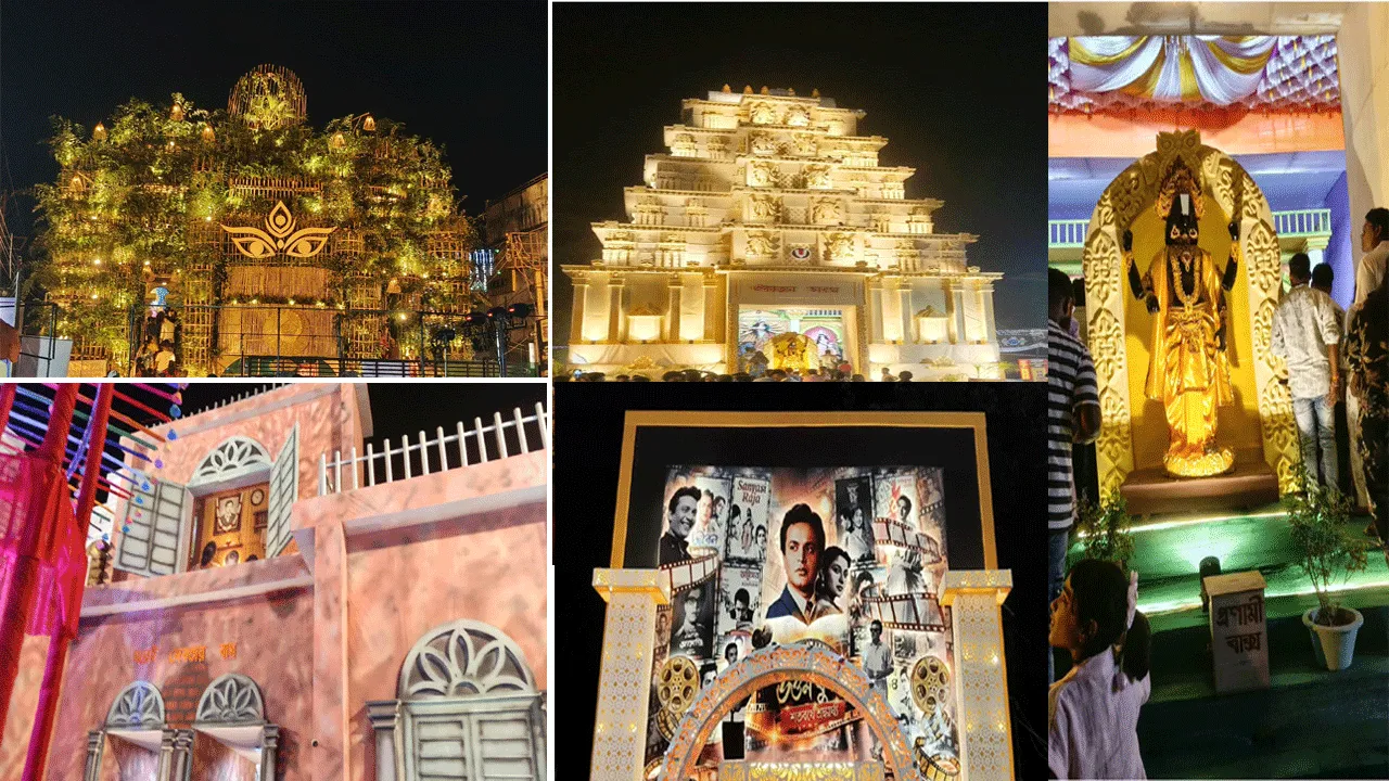 রাম মন্দির থেকে উত্তম কুমার, গাছ থেকে বাবা মা থিমের পুজো বহরমপুরে!