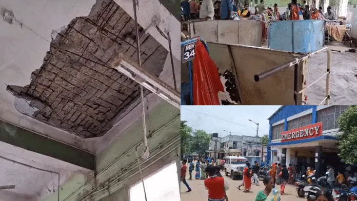 মেডিক্যাল কলেজে চাঙড় ভেঙ্গে আহত রোগী