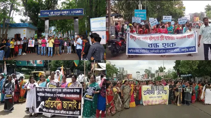মণিপুরকাণ্ডের প্রতিবাদে গর্জে উঠছে দুর্গাপুর আসানসোল