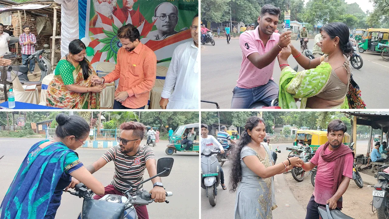 বাসস্ট্যান্ডে রাখি বন্ধন উৎসব পালন