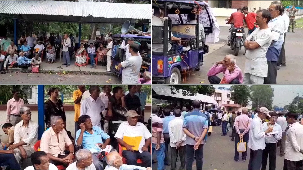 আবাসনের পুরনো লিজ চুক্তি বহালের দাবিতে আন্দোলনে অবসরপ্রাপ্ত ইস্পাত কর্মীরা