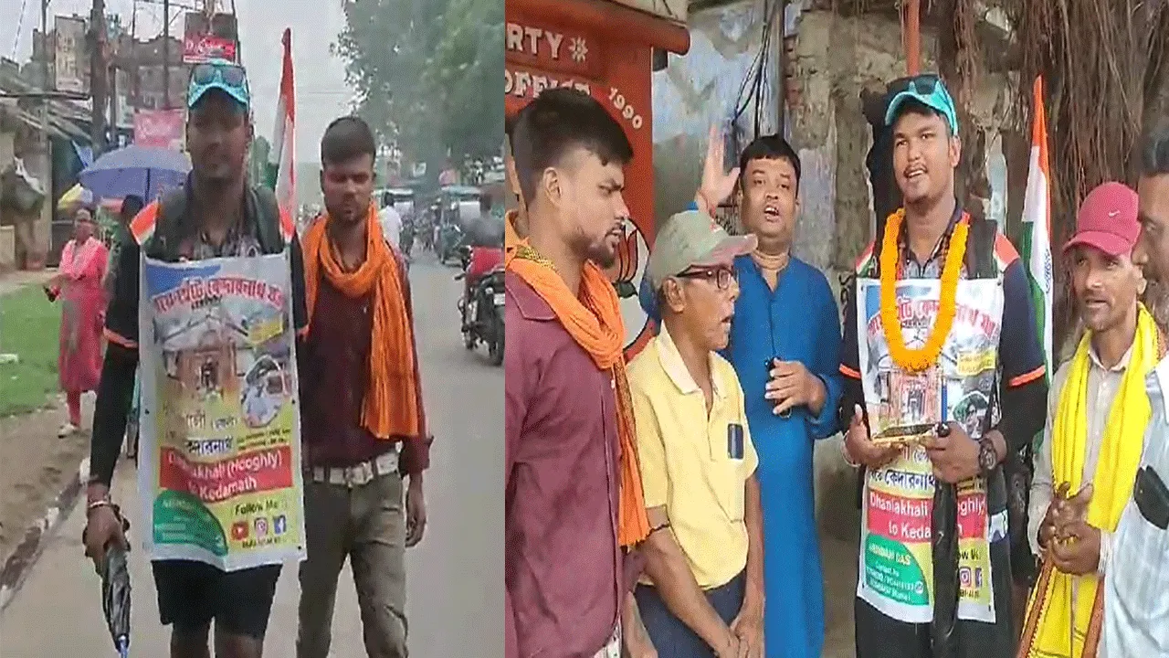পায়ে হেঁটে কেদারনাথে যাত্রার পথে হুগলির অরিন্দম