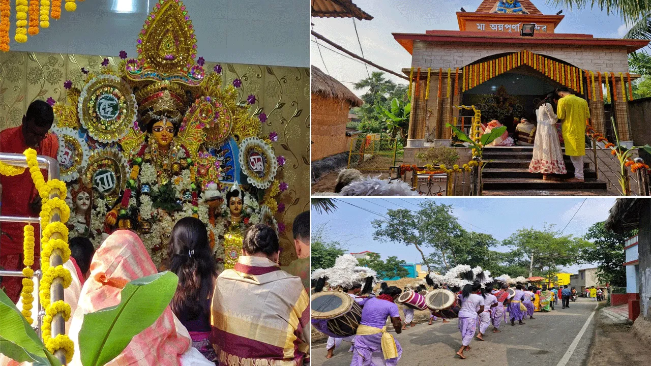 নবান্ন উৎসবে মেতে উঠল দেওয়ানদীঘির মাহিনগর গ্রাম