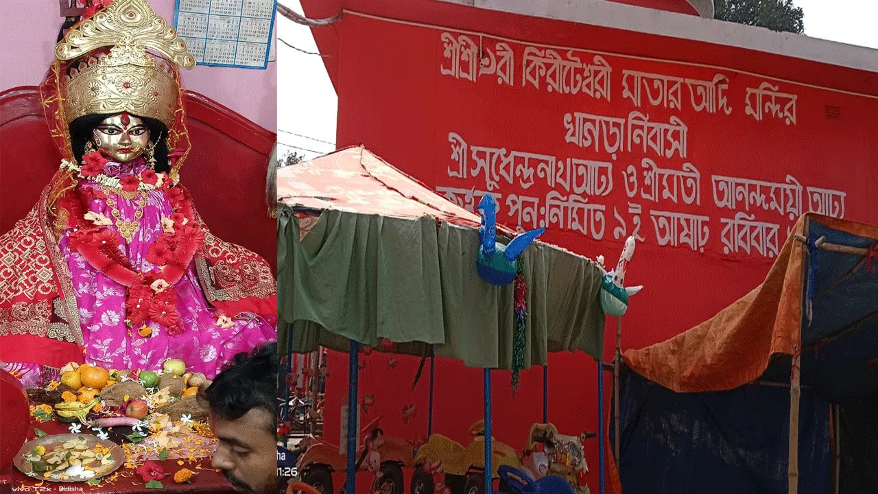 মীরজাফর কিরীটেশ্বরী দেবীর চরণামৃত পান করেন