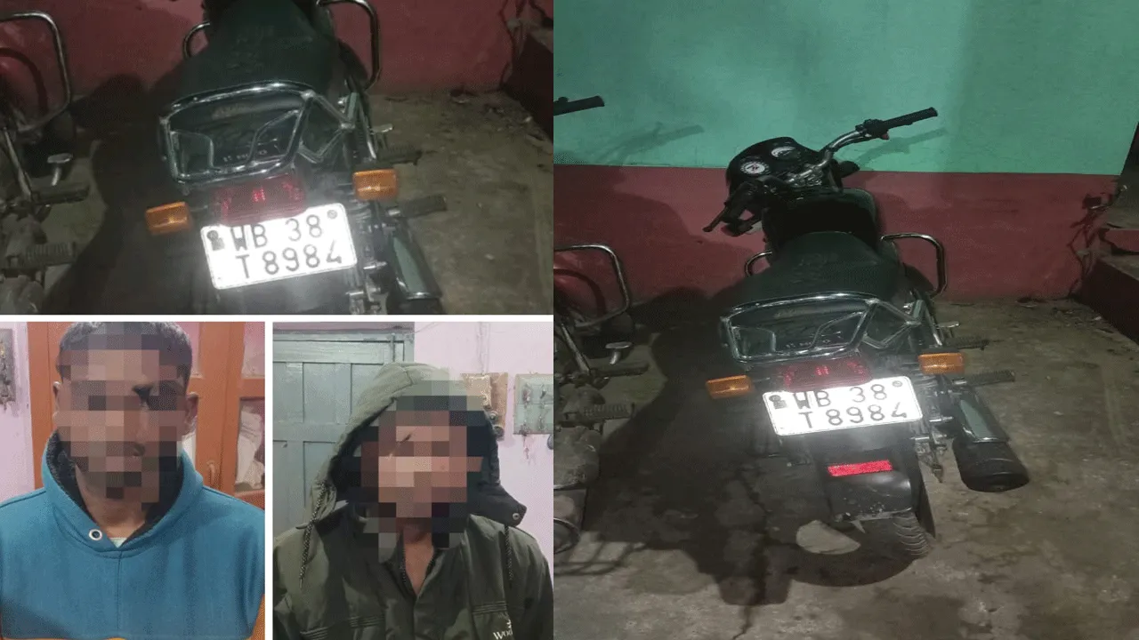 দুই মোটর সাইকেল চোর গ্রেফতার , উদ্ধার চুরির মোটর সাইকেল