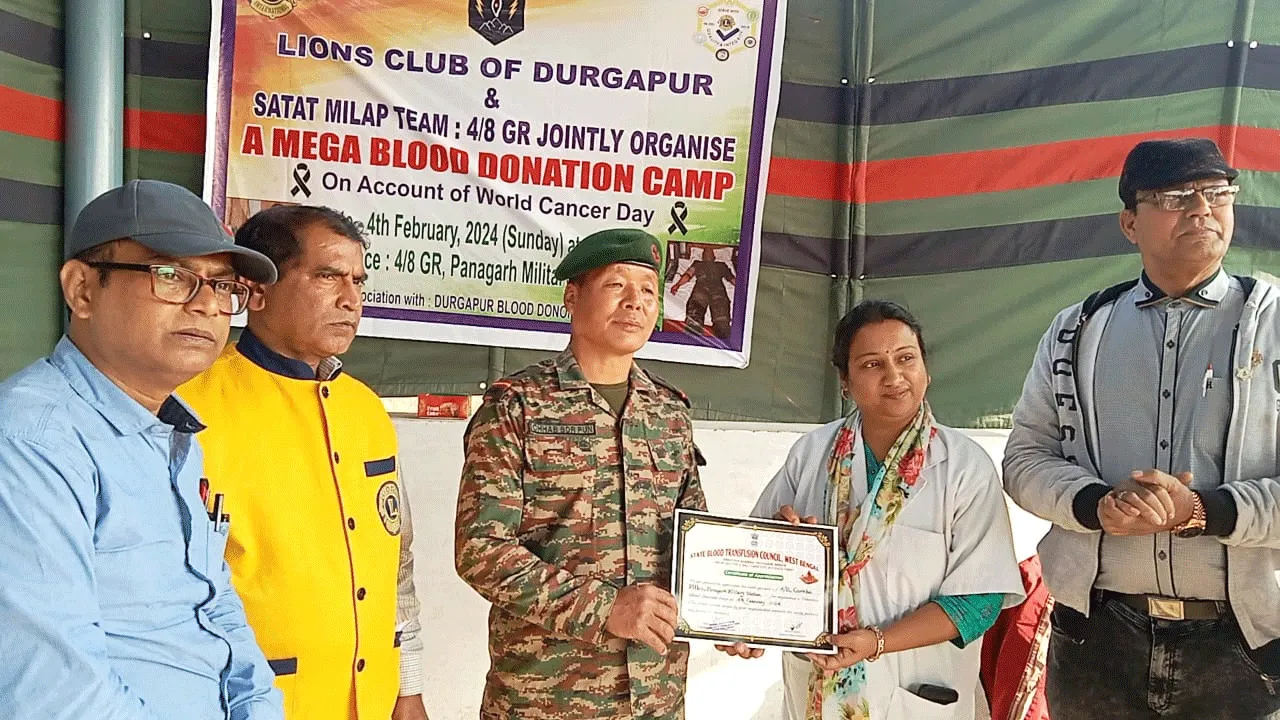 বিশ্ব ক্যান্সার দিবসে সেনাবাহিনীর রক্তদান শিবির