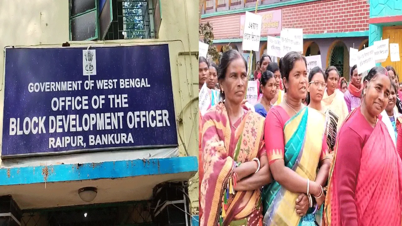 পাঁচ দফা দাবীতে রাইপুর মিড ডে মিল কর্মীদের মিছিল ও বিক্ষোভ