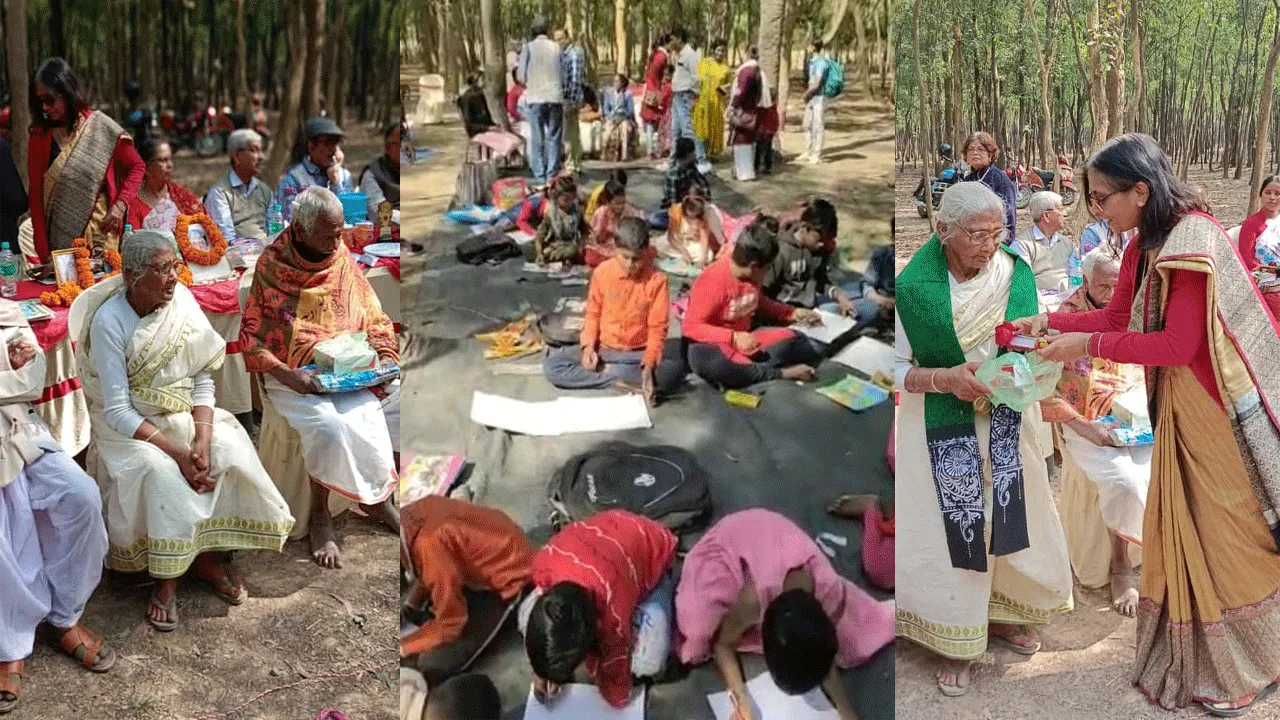 পিকনিকে সম্বর্ধনা দেওয়া হলো প্রবীণদের